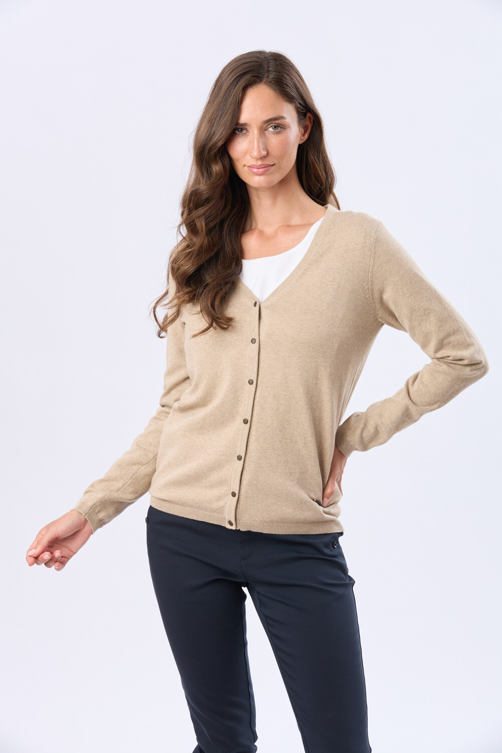 CARDIGAN LISO Beige