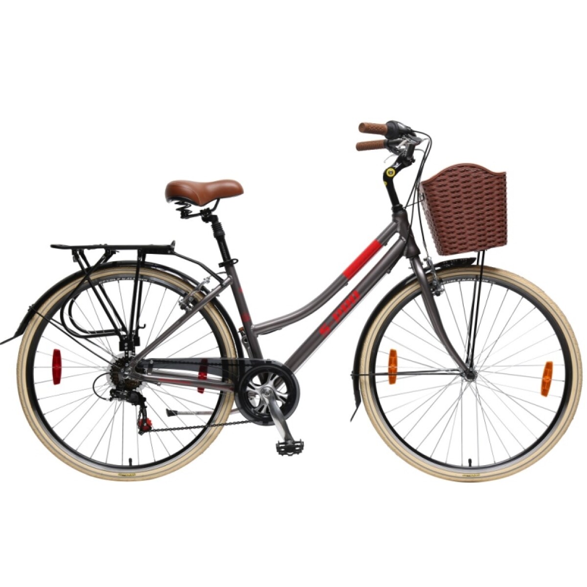Bicicleta S-pro Urbana Strada Lady Dlx R.28(con Accesorios) - Gris 
