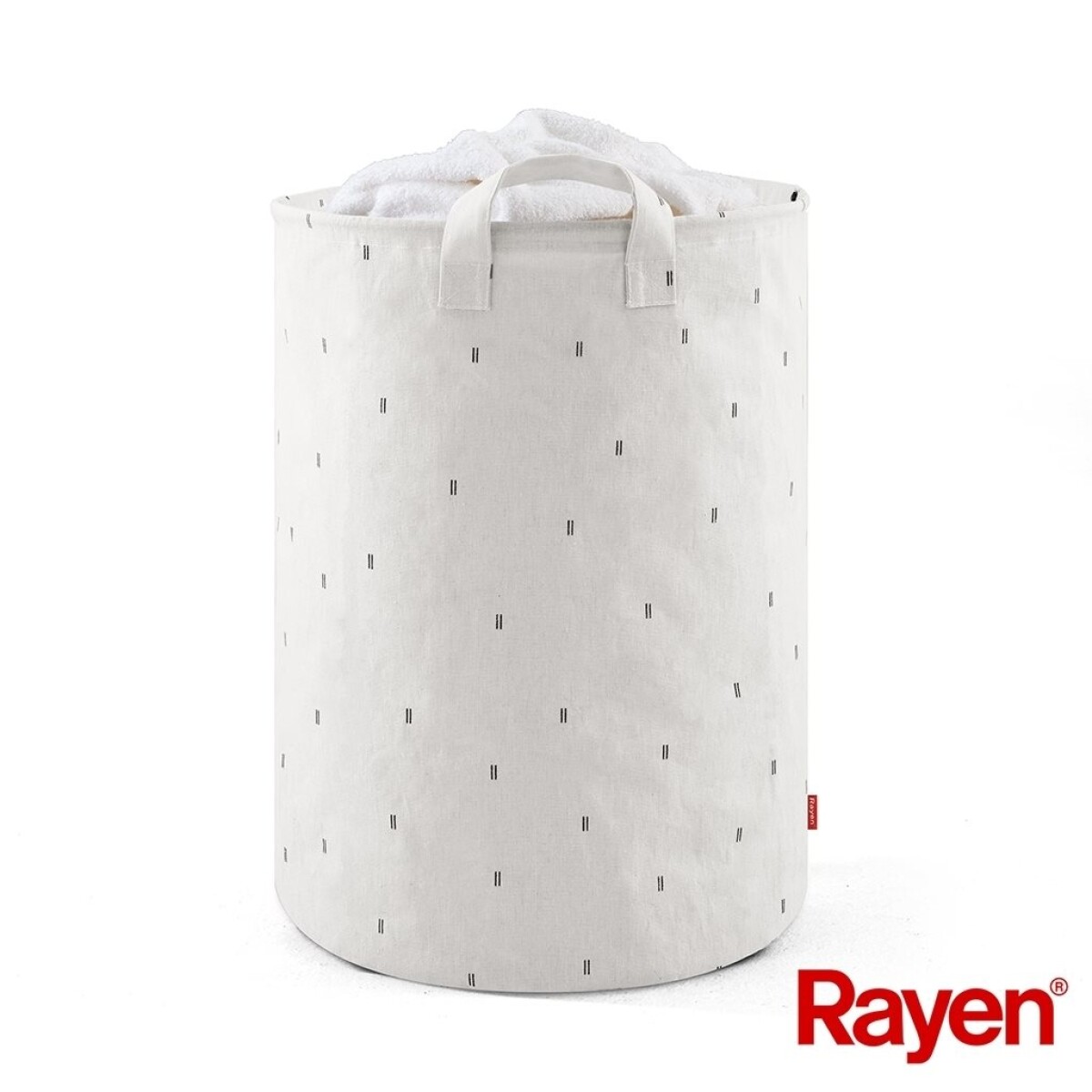 CESTO P/ROPA TELA CANVAS D40x55CM 70L BLANCO 