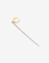 Bijou Cuff Metal Aro Cuff De Metal Y Strass - Combinacion Bicolor