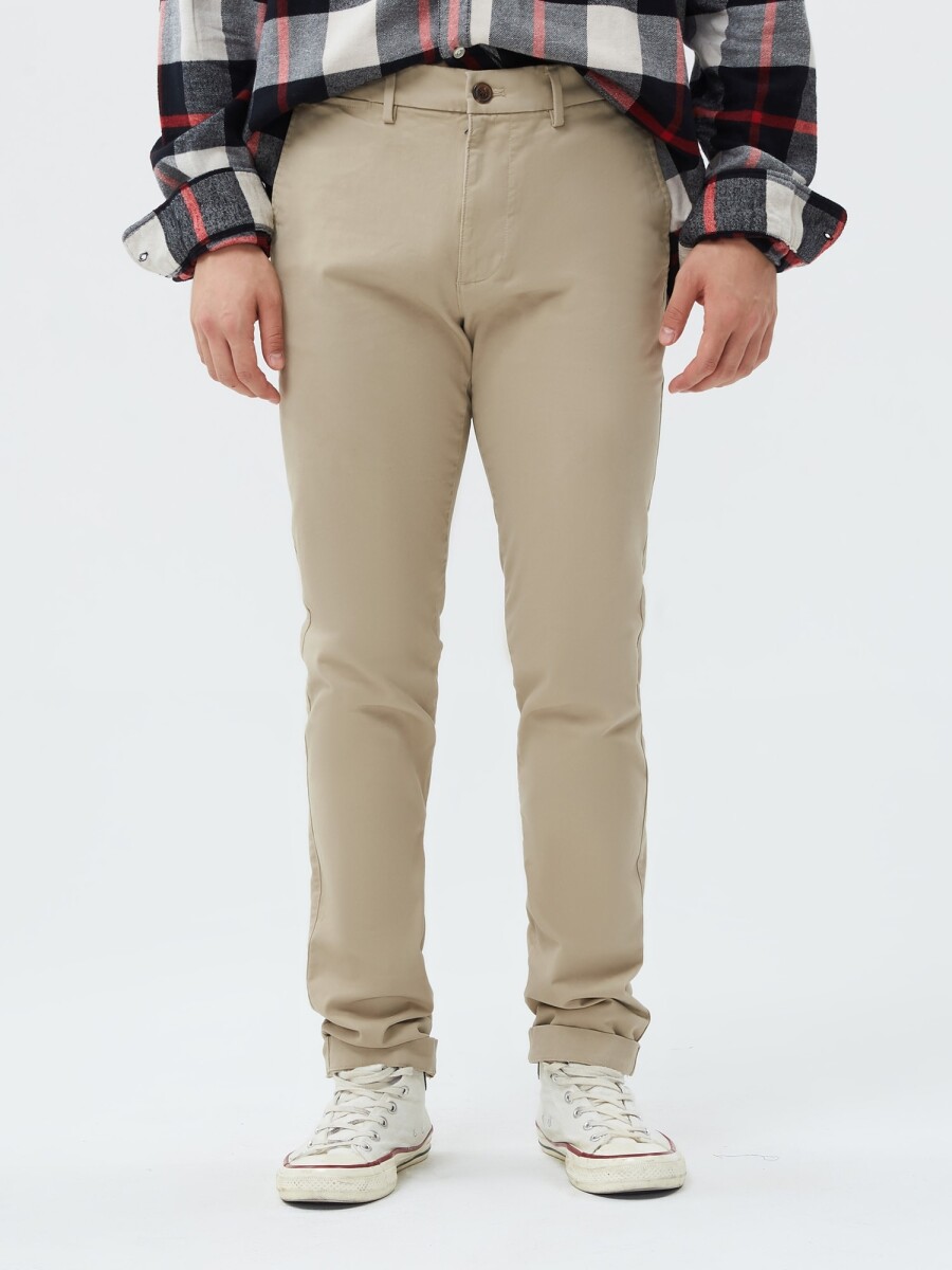 Pantalón Essential Khaki Skinny Gap Hombre - Iconic Khaki 