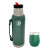 Set Termo 1L Goldtech Mate Con Tapa 230 ML Acero Inoxidable Variante Color Verde