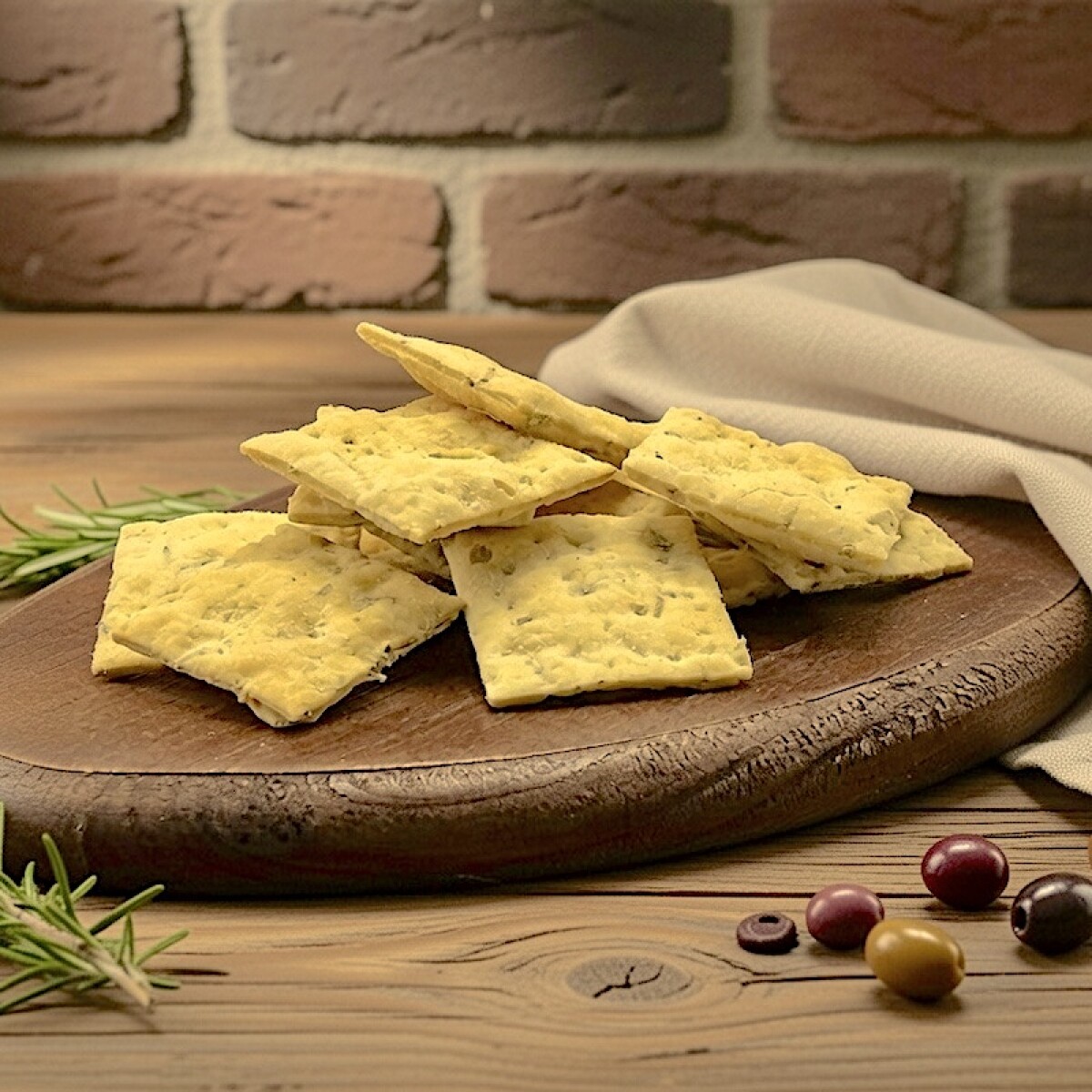 Galletitas de Masa Madre Con Romero y Oliva 