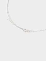 Collar Corto De Plata 925 Con Cuerno plateado