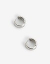Aros Argollas Metal Argollas De Metal - Plateado Rodio