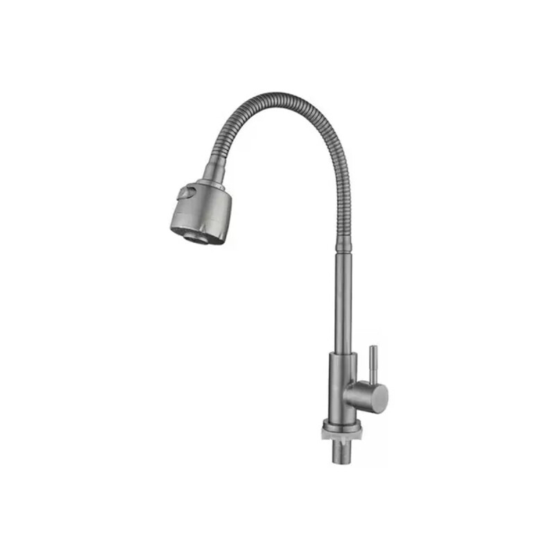 Canilla flexible para mesada de cocina agua fría PLATEADO