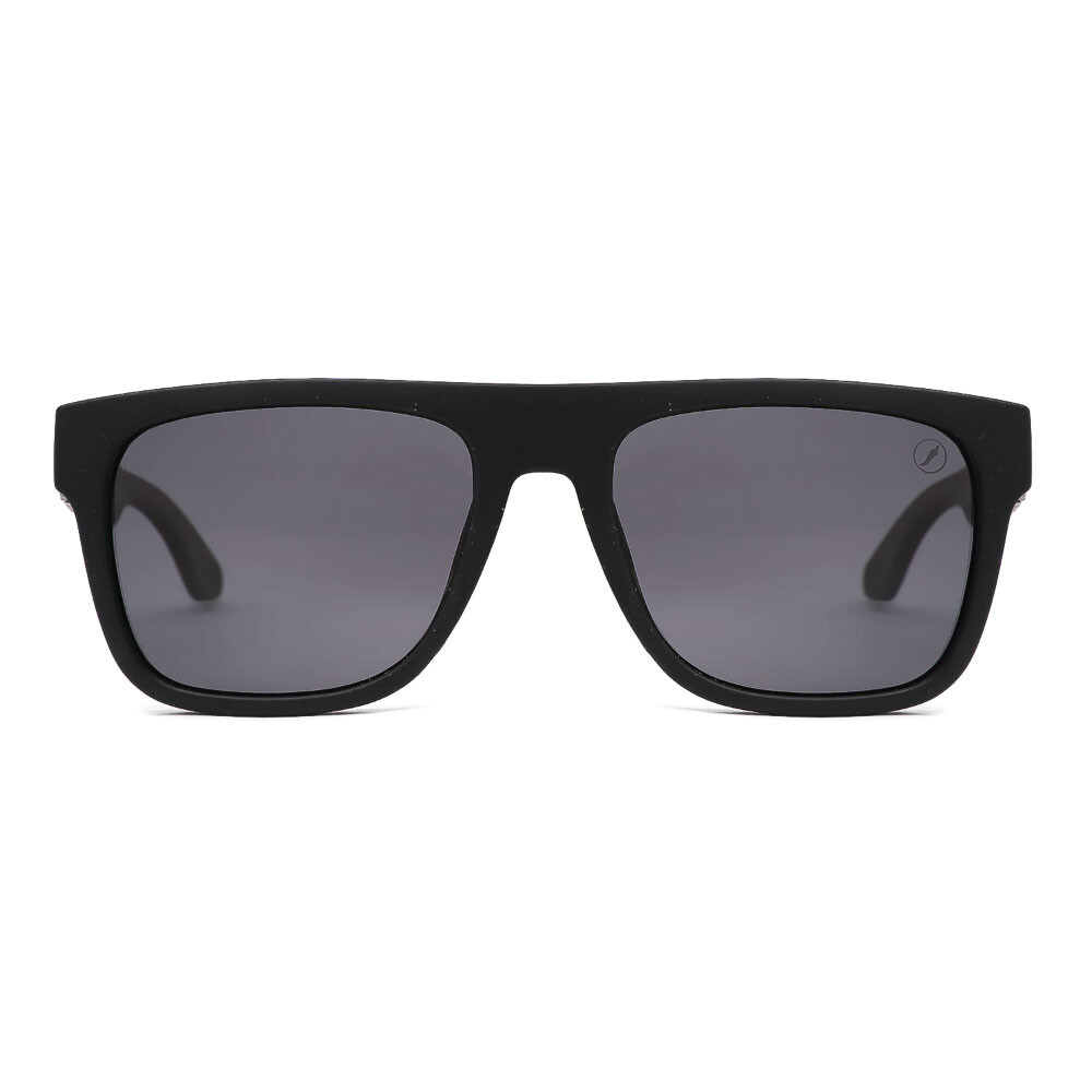 Lentes De Sol Bambu E Madeira Cuadrado - Unisex Negro/Negro