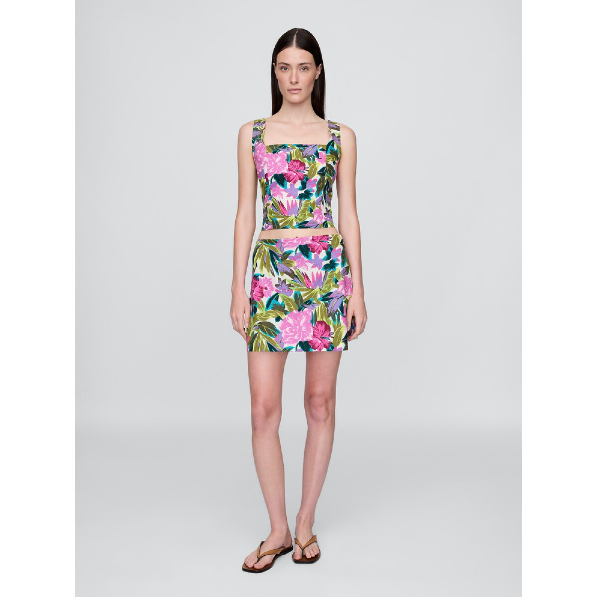 MINI SKORT - SP SU25 FLRL LEAF MLT 