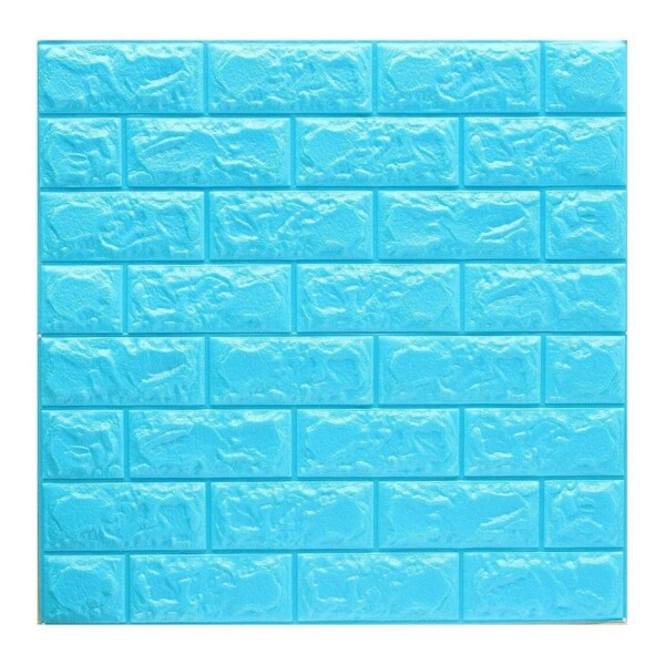 Revestimiento Pared Adhesivo Facil Colocacion Piedra X5 Uni Color Variante Celeste
