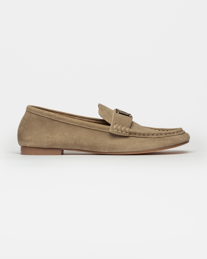 Mocasín Cannes en cuero gamuza Vison