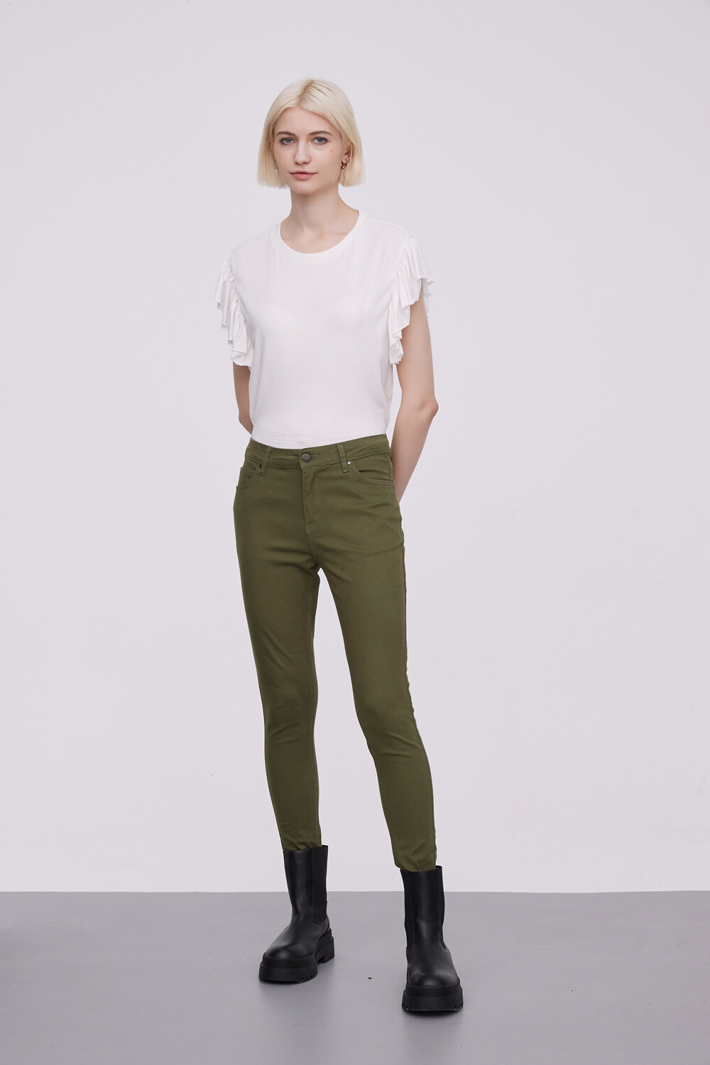 Pantalon Bardot Verde Oliva Oscuro