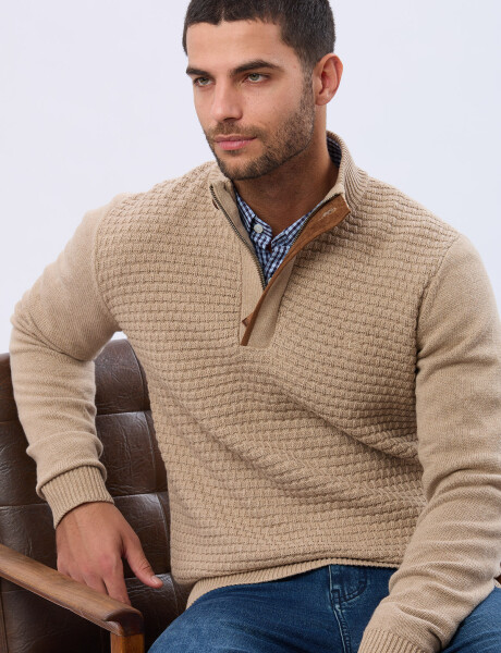 BUZO TEJIDO TEXTURADO Beige