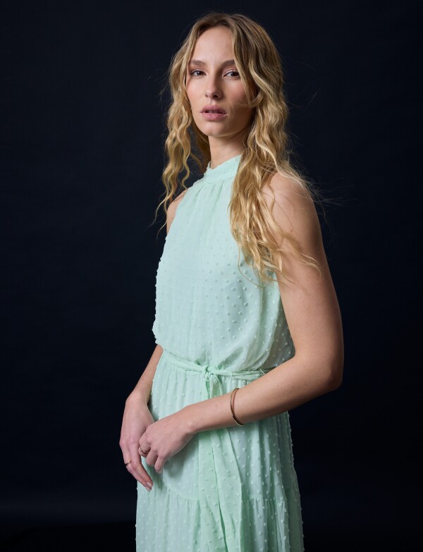 Vestido Maxi Texturizado VERDE