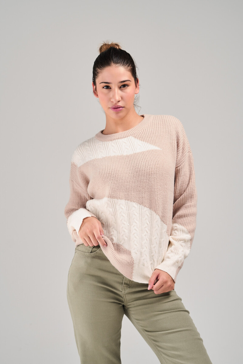 BUZO SLOWLY 2506 - BEIGE COM 