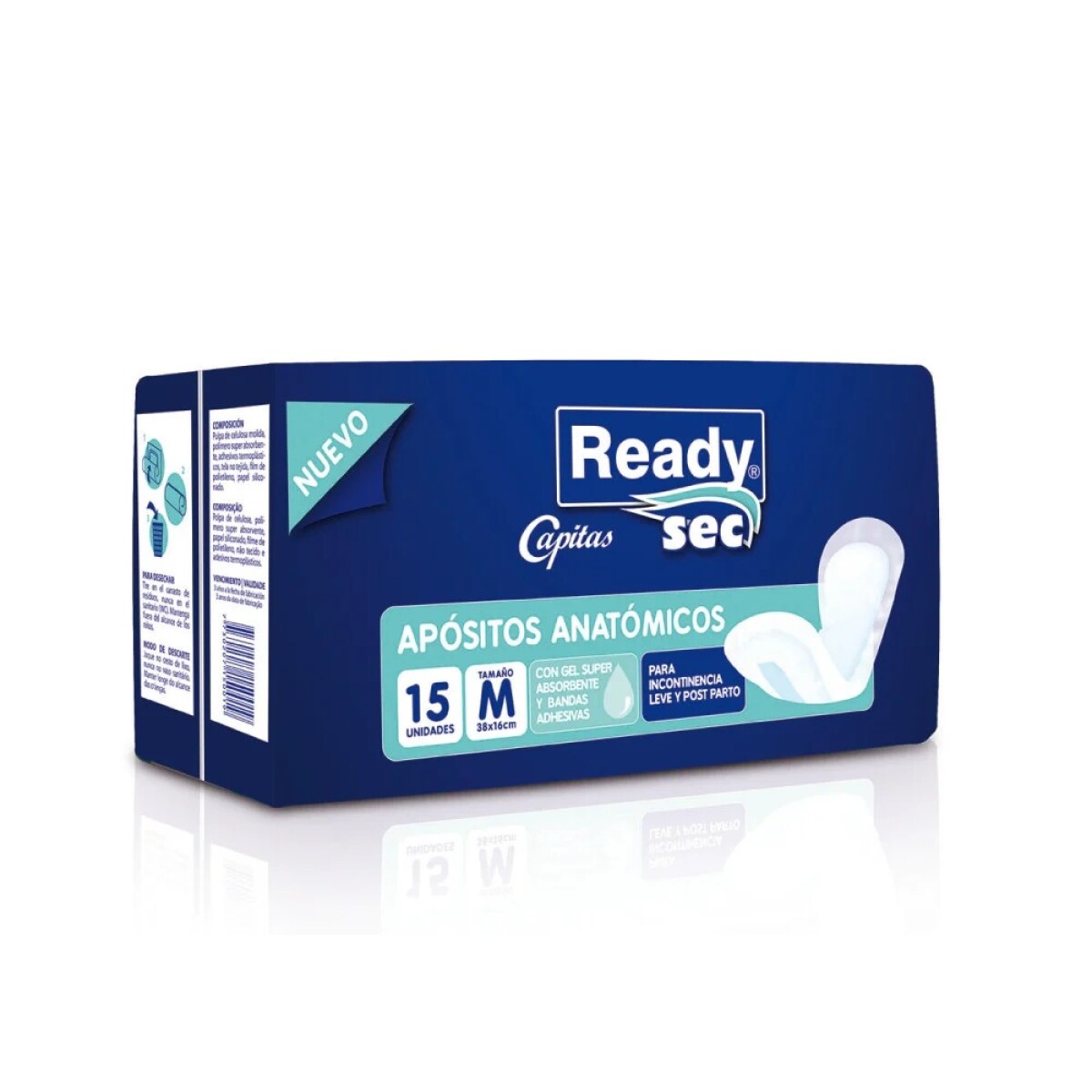 Apósitos Ready Sec Capitas Talle M 15 Uds. 