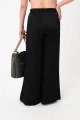 PANTALÓN DE TEJIDO ARRUGADO Negro