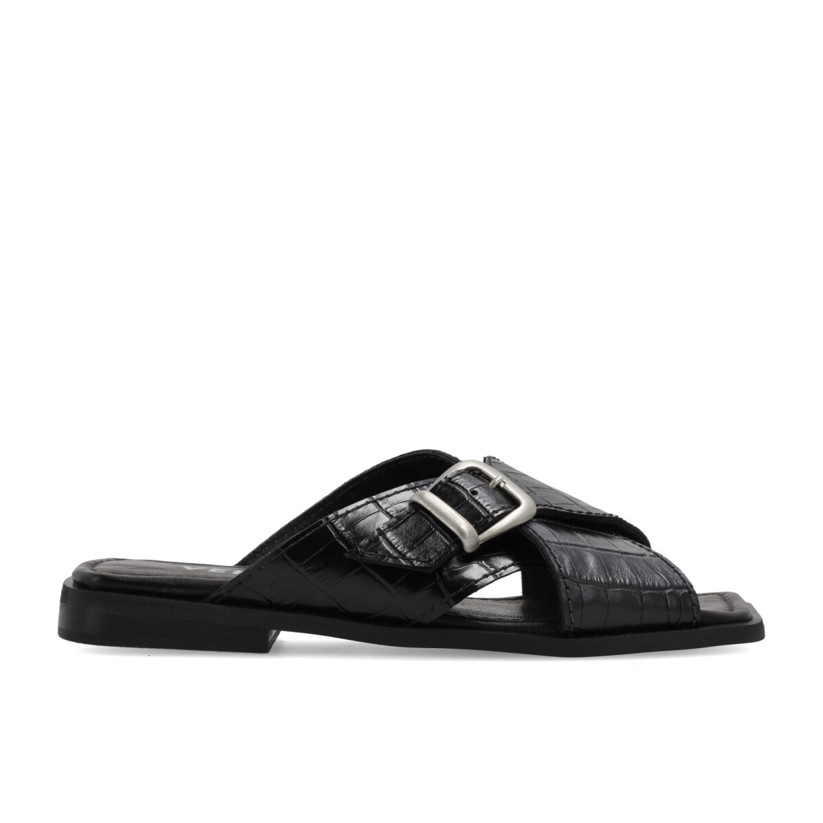 SANDALIAS CUERO ZARINA - NEGRO 