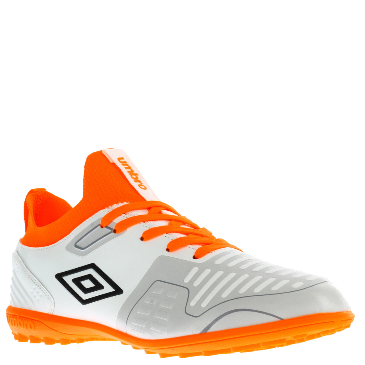 Championes de Niños Umbro Futbol 5 Flash HG - Blanco - Anaranjado - Negro 