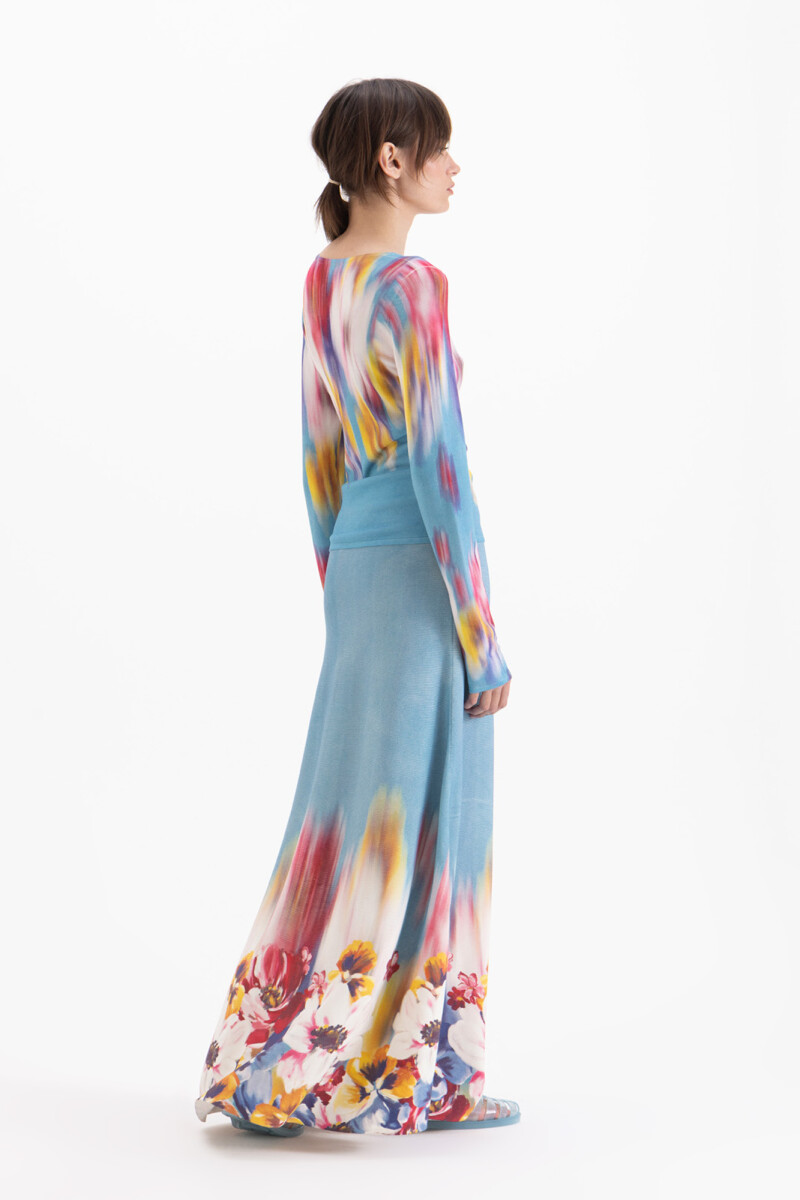POLLERA MAGNOLIA Celeste