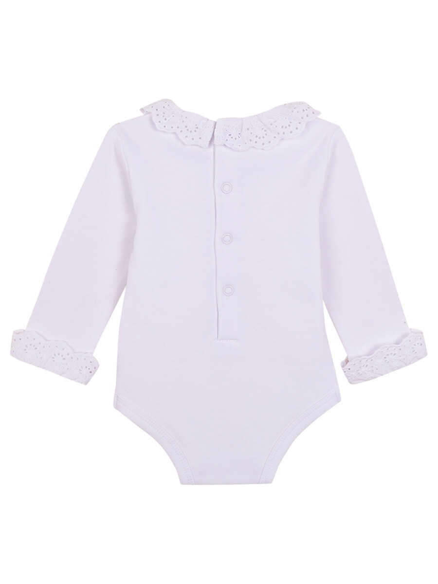 Body Manga Larga Gola Blanco Optico