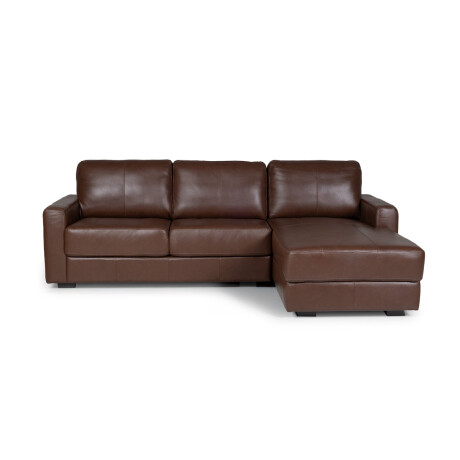 Rinconera Como - Cuero Básico - 2 + Chaise derecho New Brown