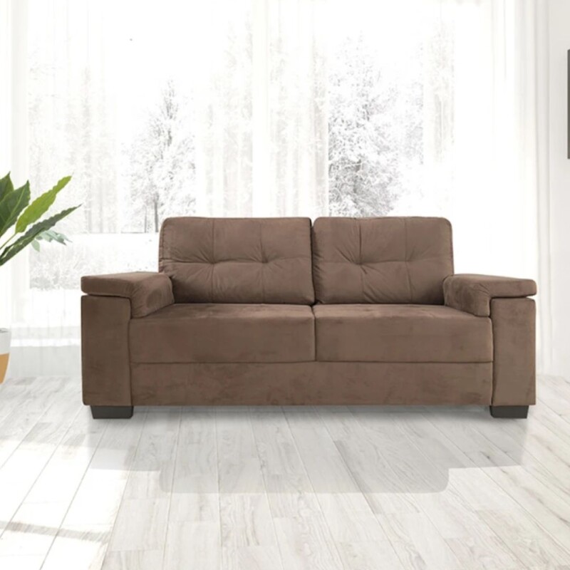 Sillón Sofá Luares 3 Cuerpos Tela Chocolate Sillón Sofá Luares 3 Cuerpos Tela Chocolate