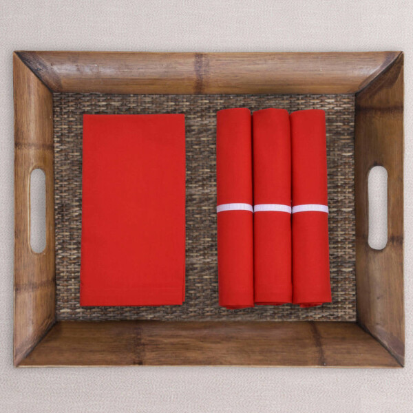 Set x4 Servilletas Rojo