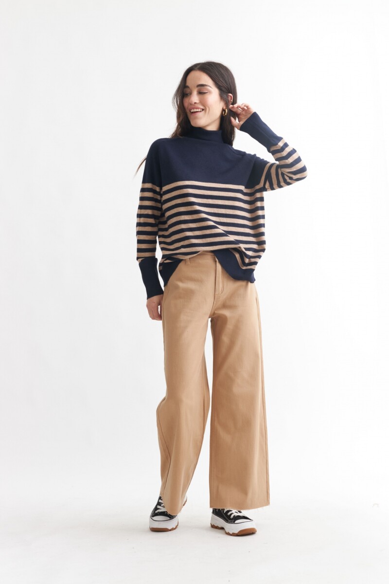 Sweater cuello rompeviento AZUL MARINO