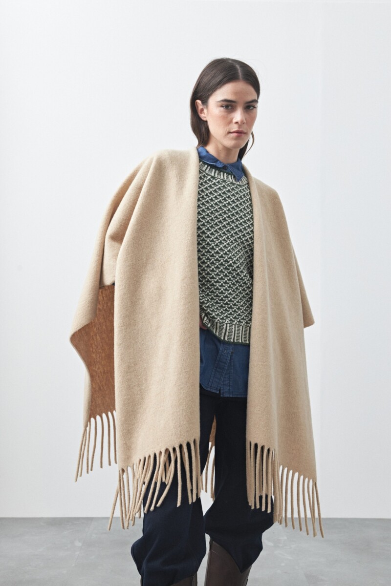 PONCHO FAVA Beige