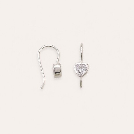 Caravanas Mini Corazon - Plata 925 Caravanas Mini Corazon - Plata 925