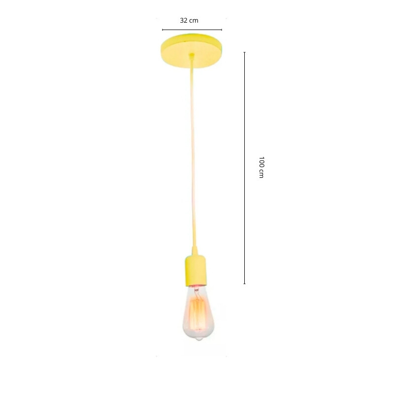 ACDH271 Lámpara Colgante Decorativa Rainbow Amarilla