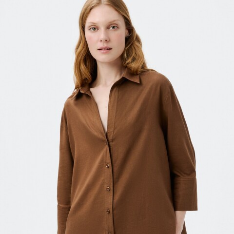 CAMISA FEM MARROM ESCURO