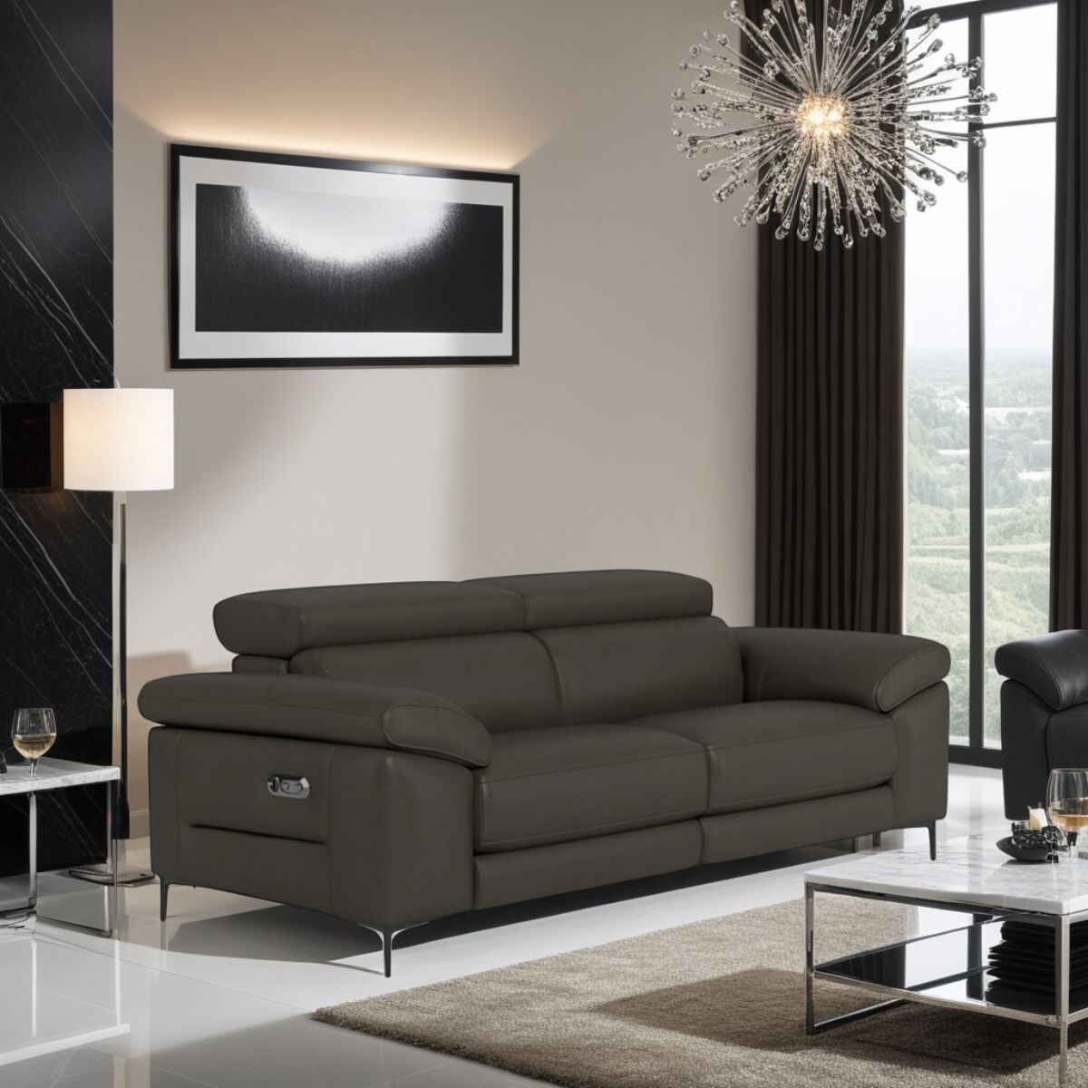 SOFÁ ELECTRICO TECH Gris 3 CUERPOS 