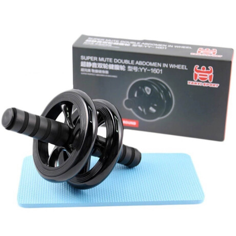 Rueda Doble Ejercicio Abdominal Ab Wheel + Alfombra Multicolor