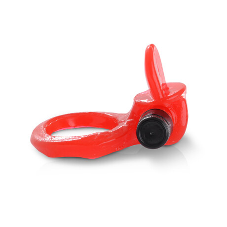 Anillo Estimulador Lenguita Con Vibrador Rojo