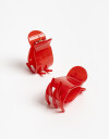 Broches Sets Glossy Set De 2 Broches - Rojo Medio