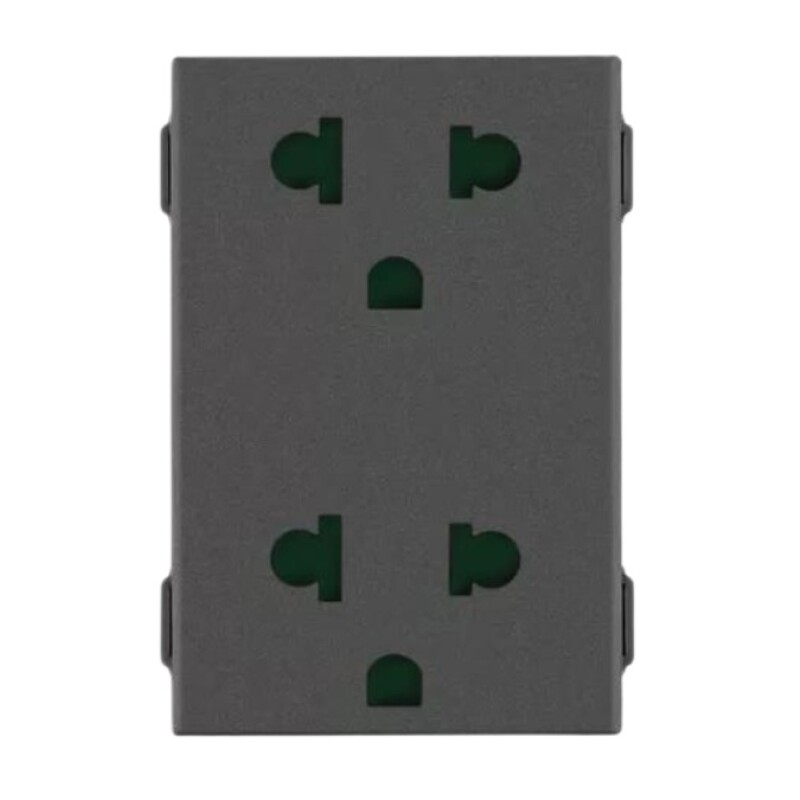 MODULO TOMA DOBLE 2x16A+T 3MOD NEGRO NEVE UP MODULO TOMA DOBLE 2x16A+T 3MOD NEGRO NEVE UP