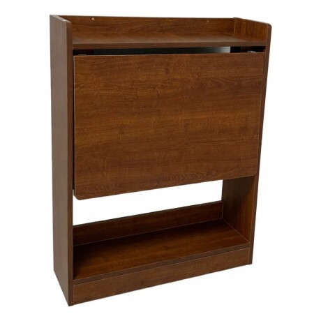 Escritorio plegable con estantes blanco Marron