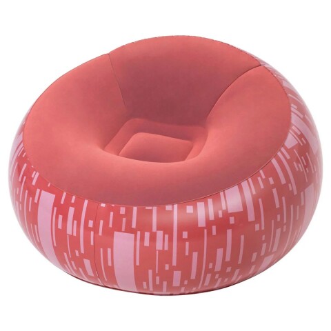 Puff Inflable Sillón Asiento Respaldo Bestway Silla Grande Variante Color Rojo