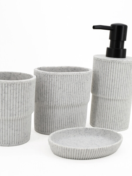 BAÑO SET 4 PCS CEMENTO GRIS