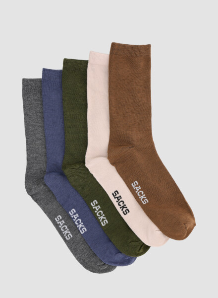 Pack x5 medias lisas media caña Variante 39