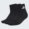 Medias Adidas Sportswear con amortiguacion, 3 Pares Negro