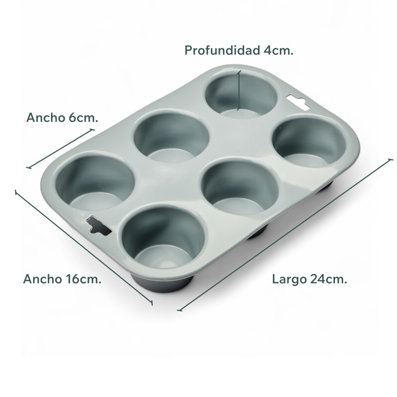 Molde Silicona 6 Muffins Sin Color