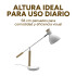 Lampara De Mesa Escritorio Estilo Nórdico Madera Metal 58Cm Color Blanco