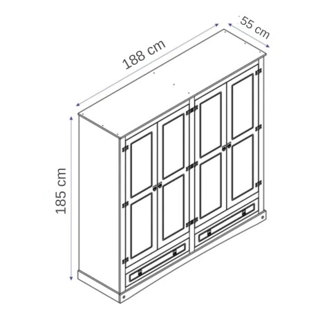 Promo Juego de dormitorio - Ropero + Comoda + 2 Mesa de Luz Promo Juego de dormitorio - Ropero + Comoda + 2 Mesa de Luz