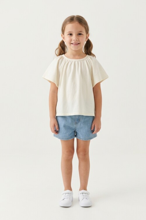 Remera evasé manga amplia BLANCO