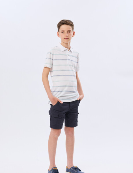 BERMUDA CARGO SPANDEX Azul