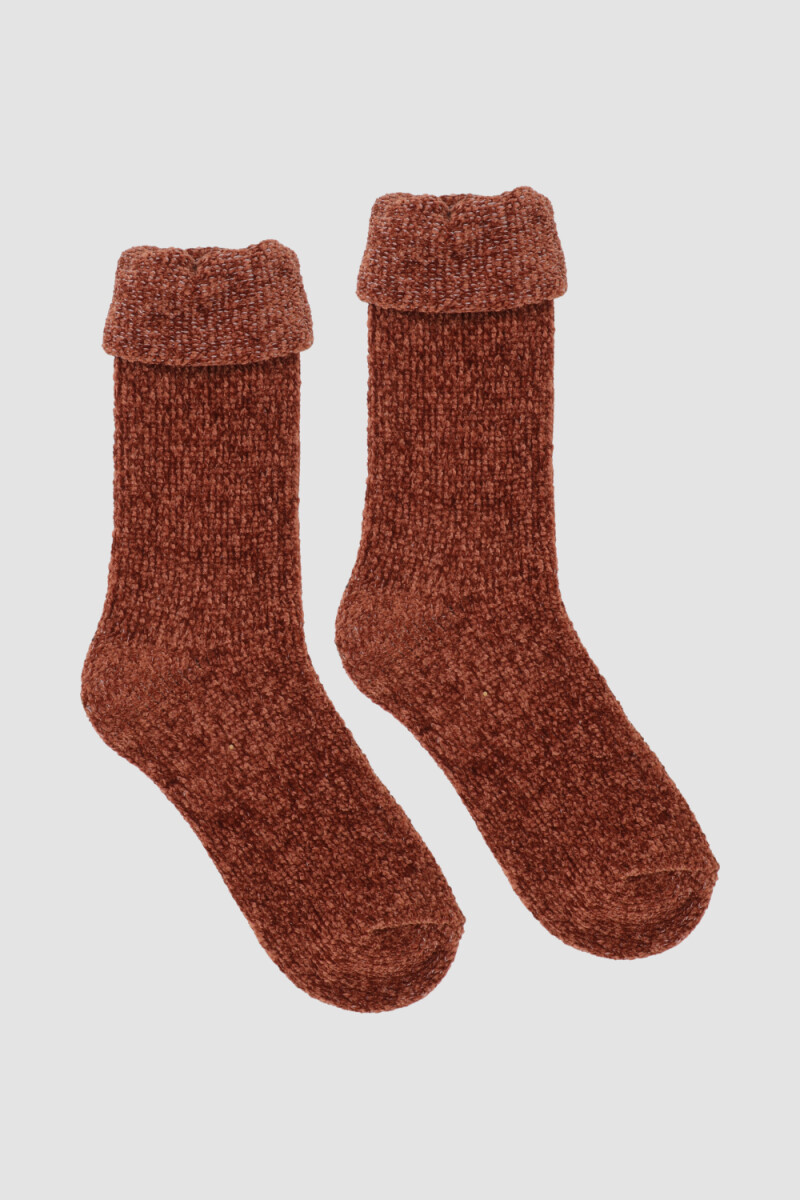 Medias con felpa interior Marron