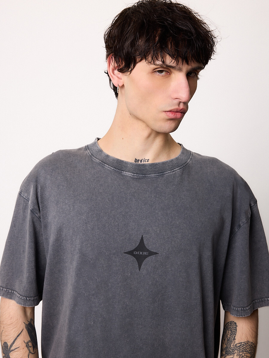 T-SHIRT M/C NIABO DIXIE Gris Oscuro