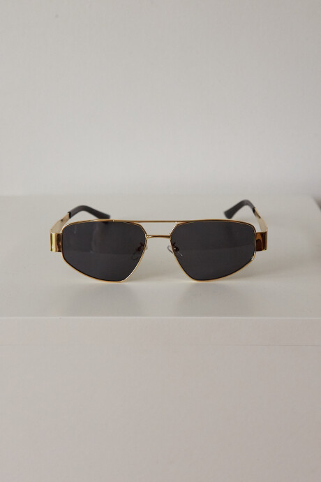 METAL TRIANGLE SUNNIES GOLD/BLACK